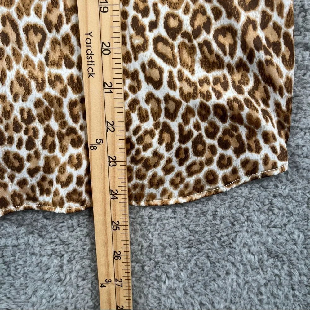 J.Crew‎ Women's Ruffleneck Drapey Top In Leopard Print Size XS